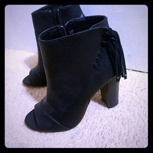 Open toe booties